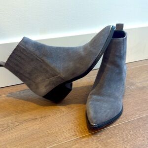Grey Suede booties
